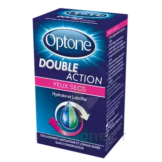 Optone Double Action Solution Oculaire Yeux Secs Fl/10ml à Caumont-sur-Durance