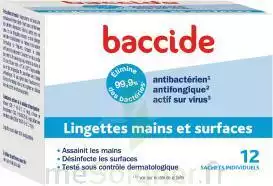 Baccide Lingette Désinfectante Mains & Surface 12 Pochettes à Caumont-sur-Durance